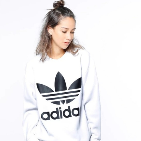 adidas oversized crew neck sweatshirt